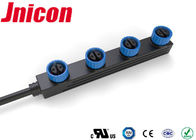 Conector de poder de la prenda impermeable de Jnicon LED, M15 manera impermeable del conector 4 paralela