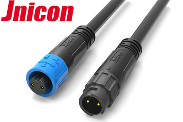 Color azul negro del Pin de la bayoneta 2 del conector del cable de transmisión de la prenda impermeable de Jnicon M12 IP68