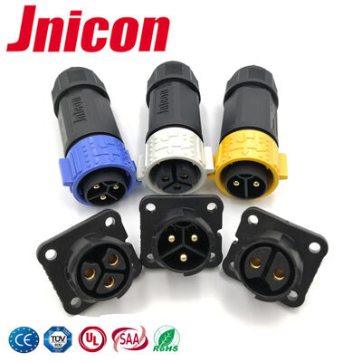 Aprobación CE M25 Conector de montaje de panel impermeable de bloqueo rápido Conectores de alimentación eléctrica