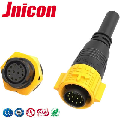 PA66 M19 12Pin 5A Conectores de desconexión rápida IP67 Conectores de cable de cable a tablero