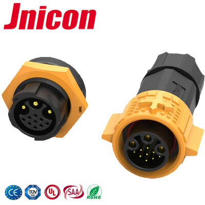 Conector circular de plástico M19 de 3+9 pines 300V Multipin Conector masculino femenino