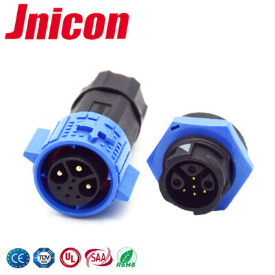 M19 3+5 Multi Pin IP67 Conector montado en panel 15A+5A Conectores circulares de bloqueo por empuje