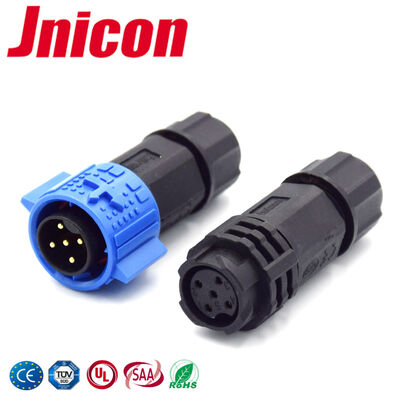 300V M19 Conector impermeable de 5 pines Push Lock Conectores de alimentación masculino femenino