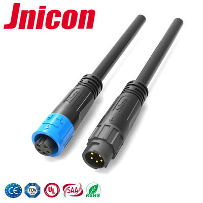 PA66 Push Pull Cable Connectors M12 5 Pin 10A For Growth Lights