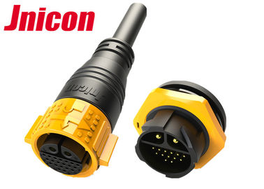 Forma circular al aire libre IP67 del conector hembra-varón impermeable de 22 Pin