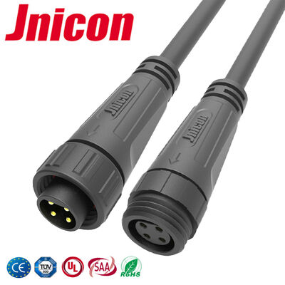 Conector de 4 pines de cable a cable M16 300V OEM IP67 Conector a prueba de agua