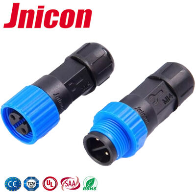 10A M15 2 pin IP68 conector de enchufe 0,3 - 1,5 mm2 rango de cable para equipos de iluminación