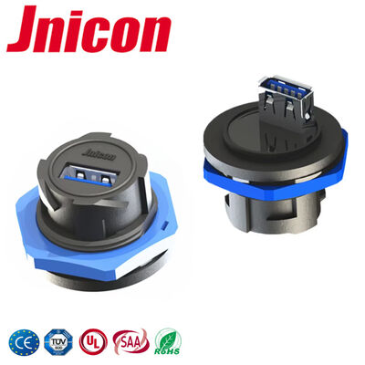 IP67 Conector USB 3.0 a prueba de agua Panel de alta durabilidad Monte Conector de datos masculino femenino
