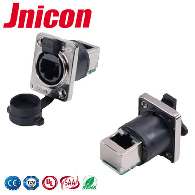 IP44/IP65 Bloqueo de bayoneta Conectar RJ45 Conector impermeable aleación de cobre 500V