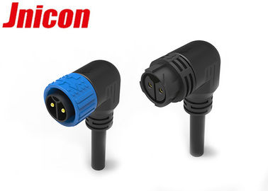 Conectores de poder herméticos de ángulo recto 20AWG - cable 12AWG con el enchufe hembra-varón