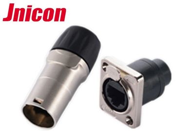 Conector impermeable de IP44/de IP65 RJ45, conector hermético de Ethernet de 8 Pin RJ45