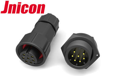 Fijación de tornillo negra del Pin del conector de poder del plástico IP68 12A 300V M19 7