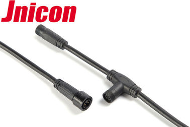 Pin al aire libre 300V 10A del conector 2 de la prenda impermeable T hembra-varón con el cable