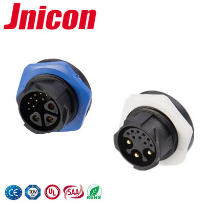Jnicon 30A Conector de señal y energía UL Conector a prueba de agua 300V 3+9 Pin Sockets