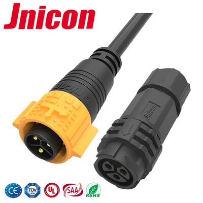 Conector Macho Hembra IP68 de 3 Pines y 20A ODM Push Lock de Alimentación 12AWG Max