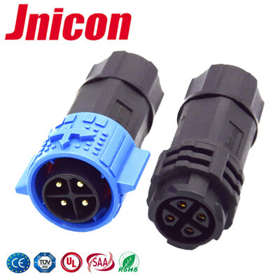 Conectores de plástico circulares M19 de 20A con alimentación impermeable IP67 para cables de 20AWG-12AWG