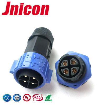 Conector de alimentación de bloqueo rápido de plástico PA66 M25 500V, tipos de conector de cable a placa