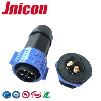 -40 °C ~ +105 °C Conector impermeable IP67 de 4 pines y 30 A, conector macho y hembra de plástico