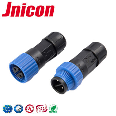 Fijación de tornillo hembra-varón impermeable del conector IP68 del Pin M15 2 para las luces de calle