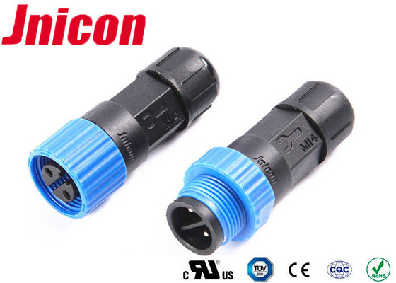 Conector femenino 0,3 del enchufe del Pin IP68 del varón 2 - curso de la vida largo de la gama del cable 1.5mm2