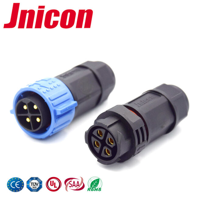 IP67 M25 4 pin 30A Conector de alimentación exterior Conector de cable de liberación rápida