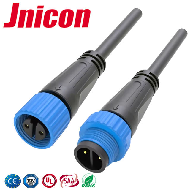 El conector de cable impermeable del Pin 10A de M15 2 sobremoldeó el conector de bloqueo del tornillo del poder de 300V LED