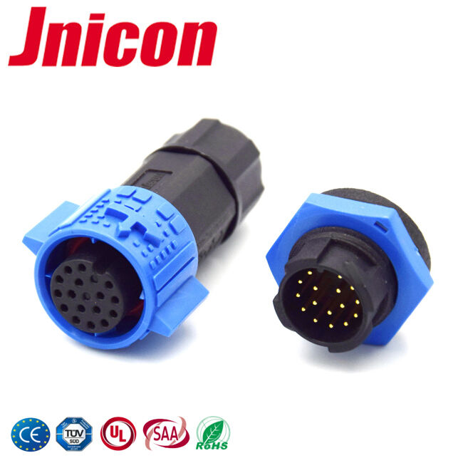 5A IP67 12 pin conector de cable resistente al agua para exteriores M19 enchufe y toma de datos