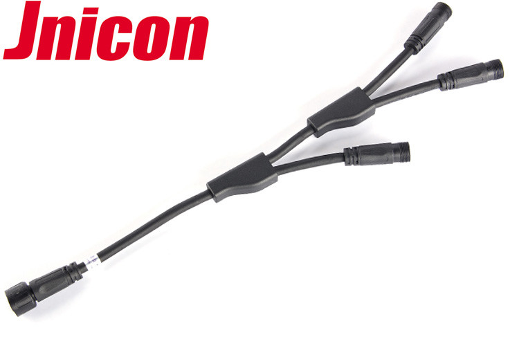 Mini conector de cable de la prenda impermeable del plástico de la rama de Y, conector de cable al aire libre de 2 Pin
