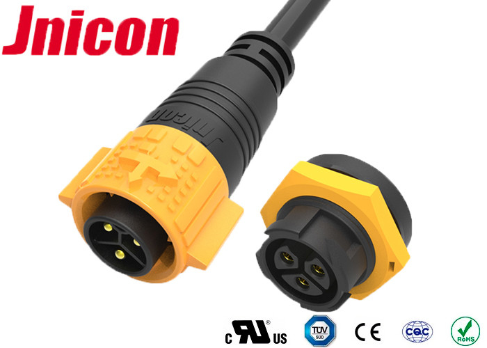 Conector del soporte del panel de la prenda impermeable de 3 postes, conector de poder hembra-varón sellado contra el polvo