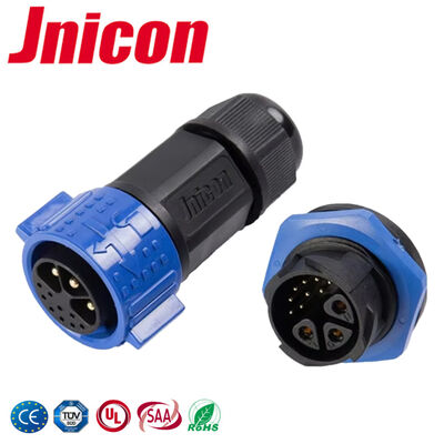 M25 conector de datos del Pin de la cerradura 9 del empuje de la UL de los conectores del zócalo del enchufe de 3 pines
