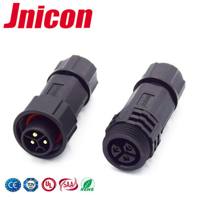 20A M19 IP68 Conector de 3 pines Revestido de oro Hombre y mujer Impermeable