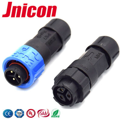 Los conectores del alambre de la baja tensión de Jnicon M16 300V 10A impermeabilizan el conector de poder rápido