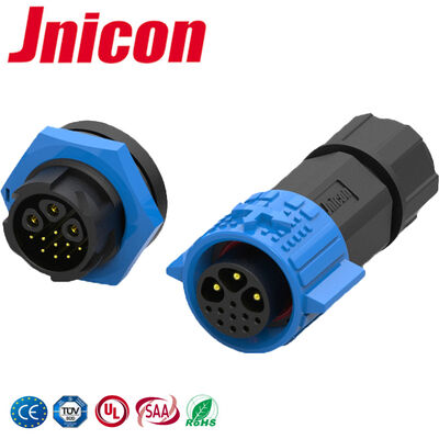 Conector circular de 20A 12 pines de señal de alimentación M19 Conectores impermeables de bloqueo rápido