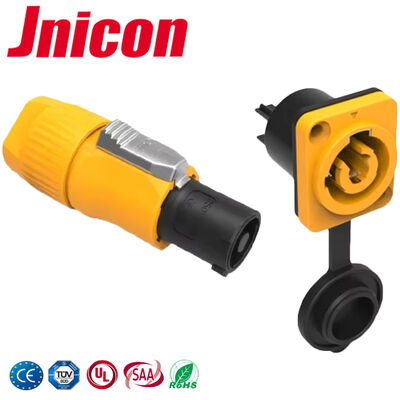 Jnicon 20A Conector eléctrico impermeable IP65 Powercon Enchufe de plástico impermeable
