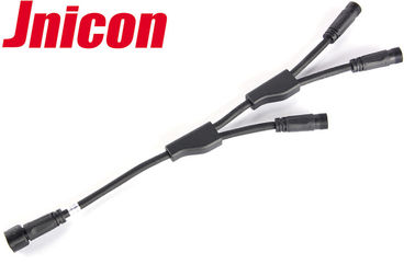 conectores impermeables al aire libre del cable del negro 2P, conector de la prenda impermeable Y de Jnicon