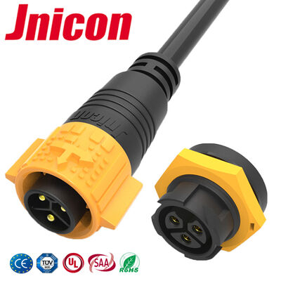 M19 30A Conector impermeable de 3 pines con enchufe de bloqueo rápido para cables