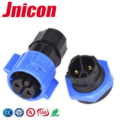 Conector de cable a placa IP67 de 2 pines, conector de alimentación impermeable de 300 V para electrónica exterior