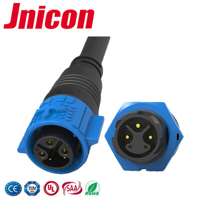 M19 Panel montado 3+2 Pin 20A Conector de datos de alimentación Conector impermeable de bloqueo rápido